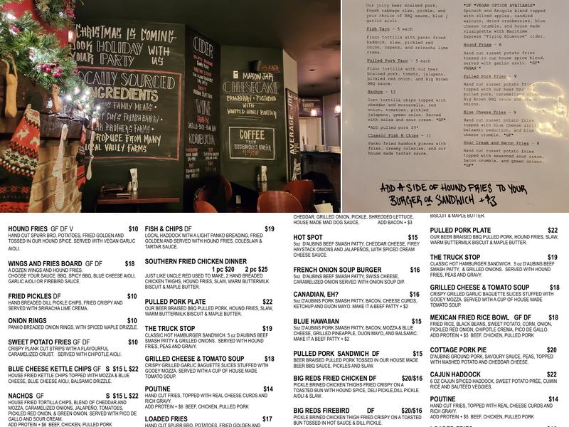 Roof Hound Brewing Co. Menu