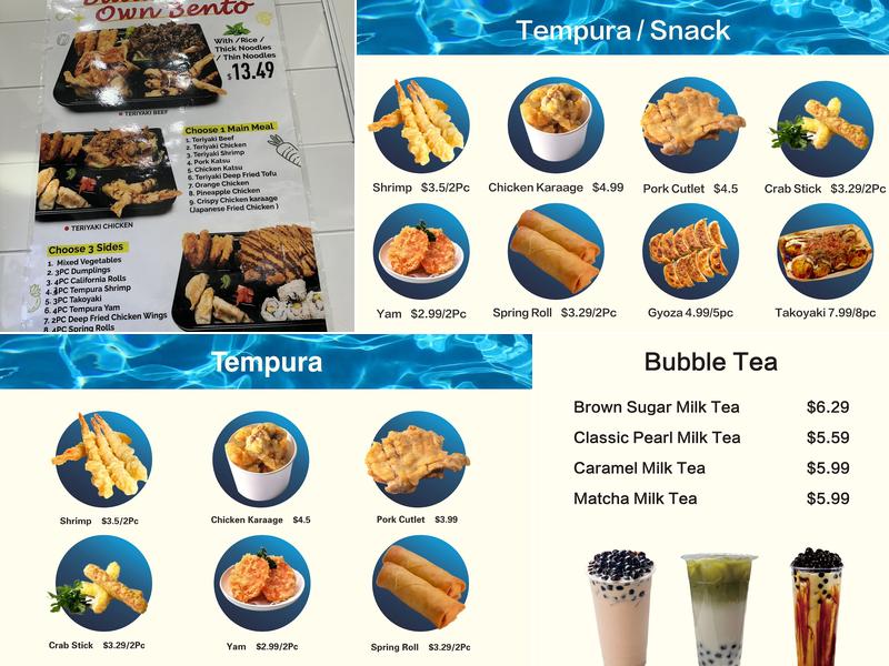 Nori Bento & Udon Menu