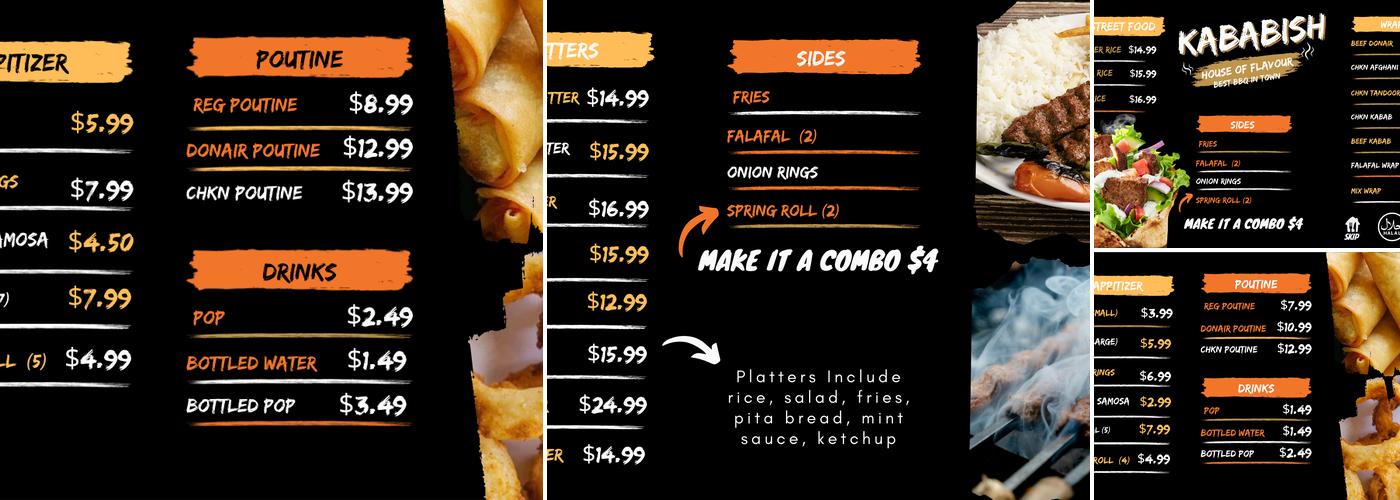 North Bite Donair Poutine & Pizza Menu
