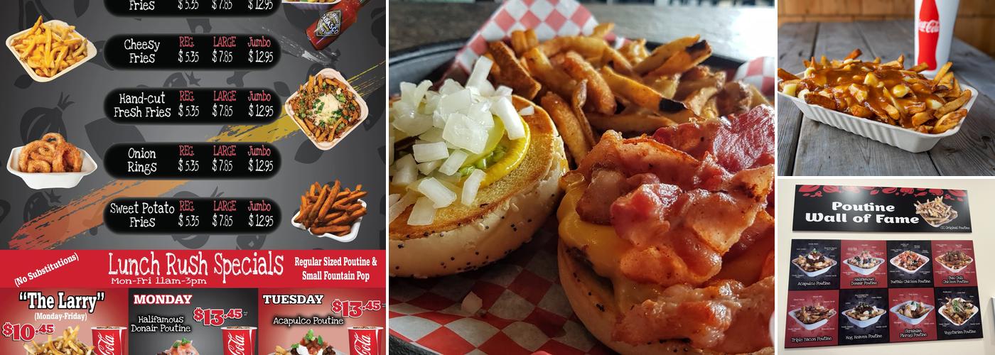 Cheese Curds Gourmet Burgers + Poutinerie Menu