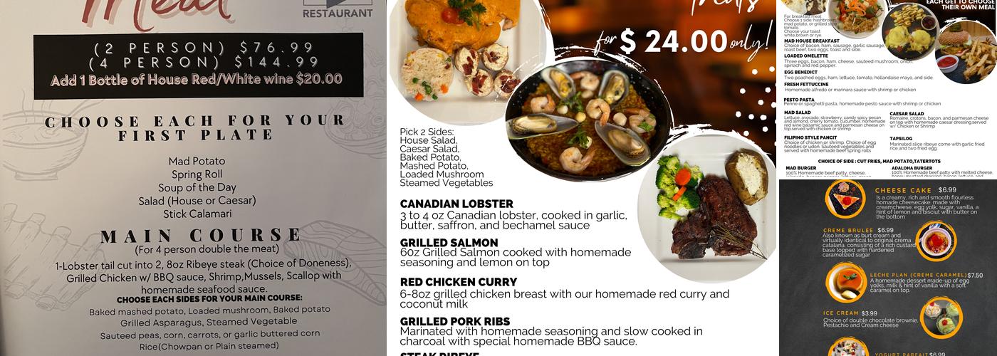 MAD- 24 Restaurant Menu