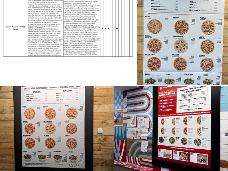 MOD Pizza Menu