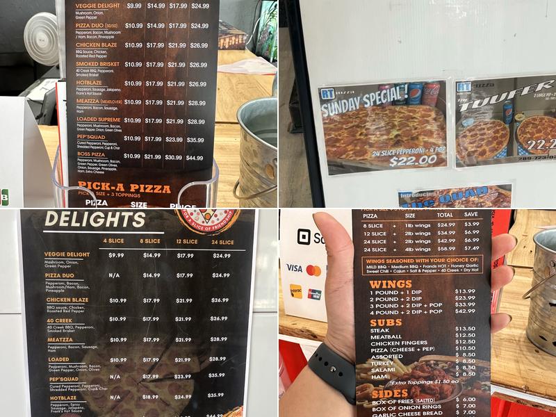 Pizza and Fry Corner Menu