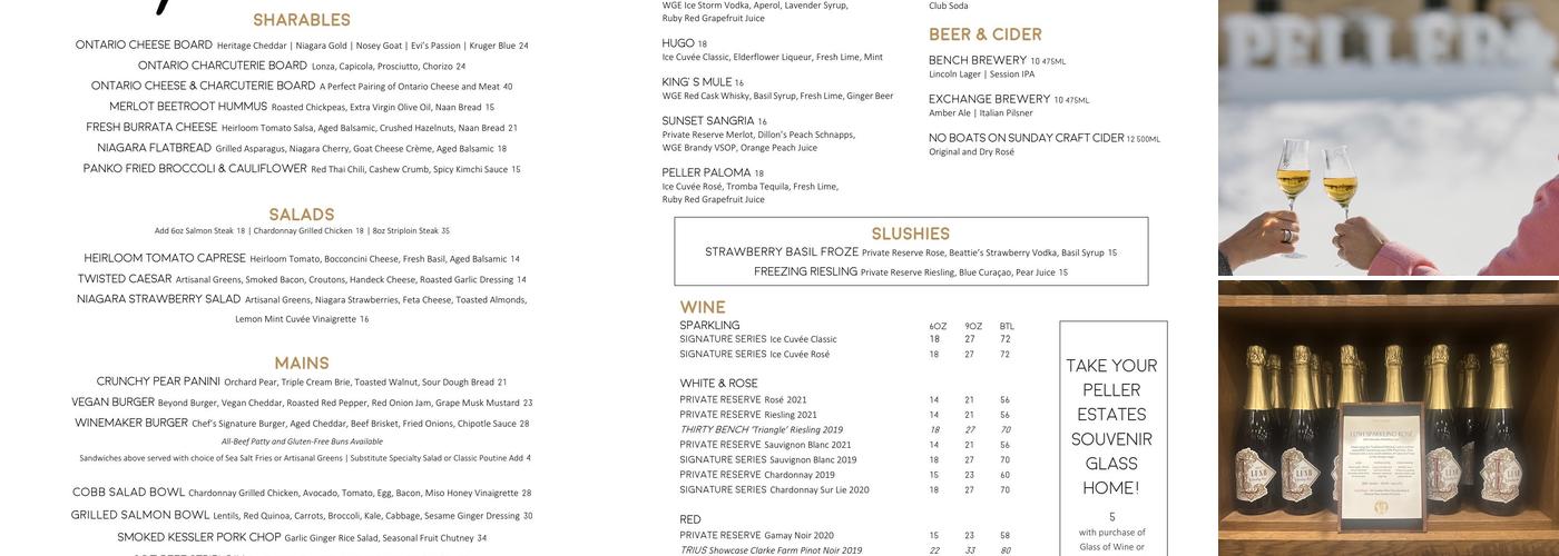 Terrace Wine Bar Menu