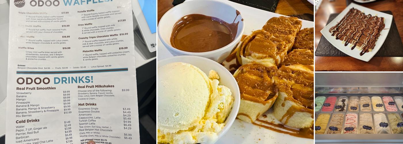 Odoo Cafe - Crepes, Cakes & Gelato Menu