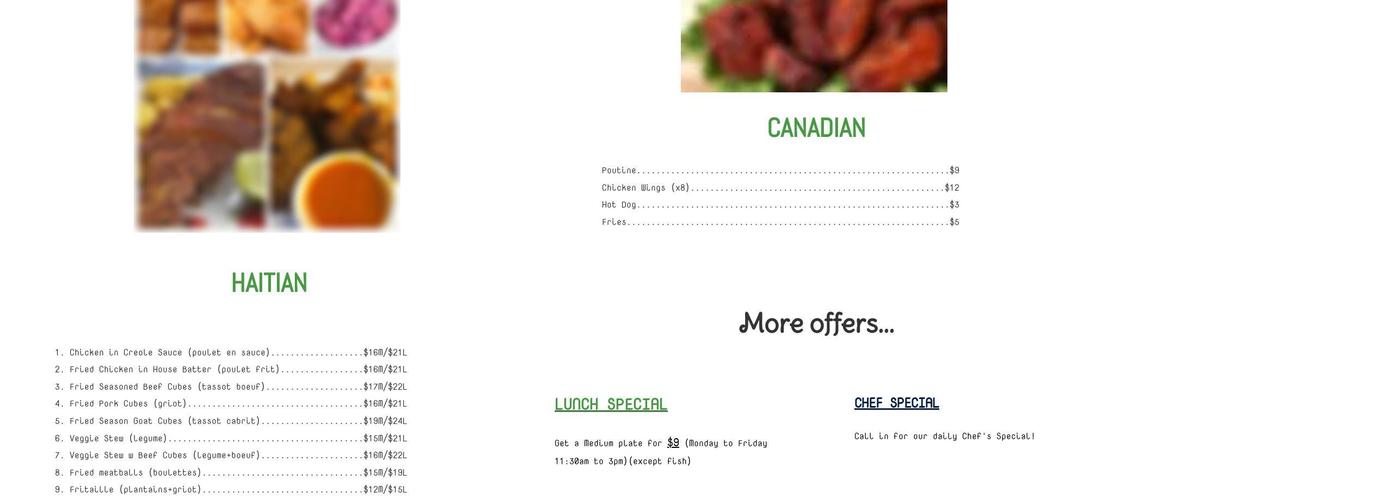Margo Xpress Menu