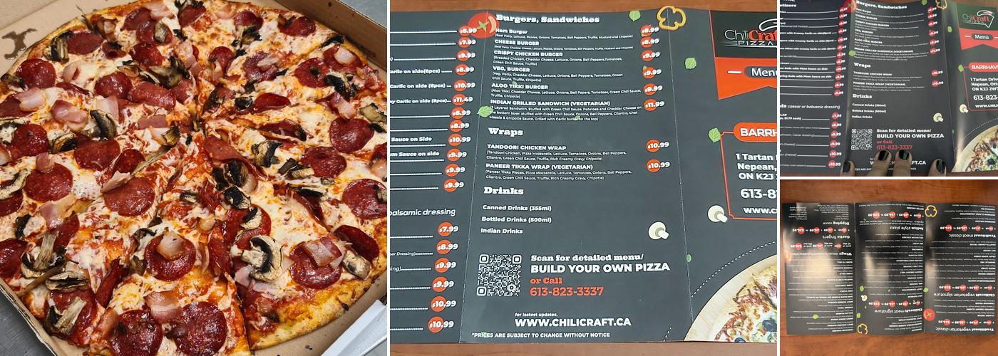 Chili Craft Pizza Menu