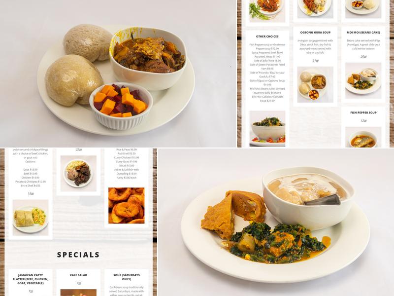 OB&O Afro-Caribbean Restaurant Menu