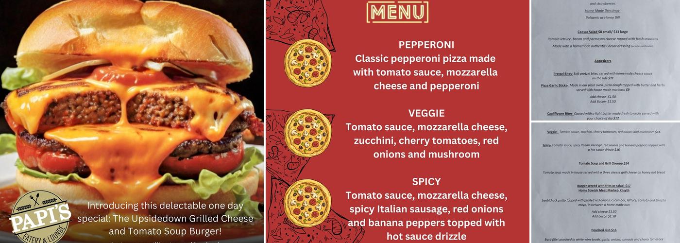 Papi's Eatery & Lounge Menu