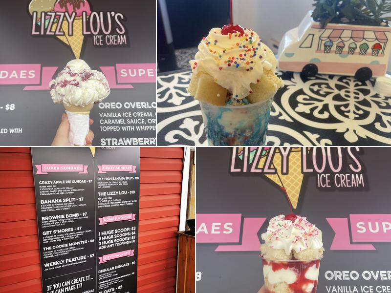 Lizzy Lou's Ice Cream Shop Menu