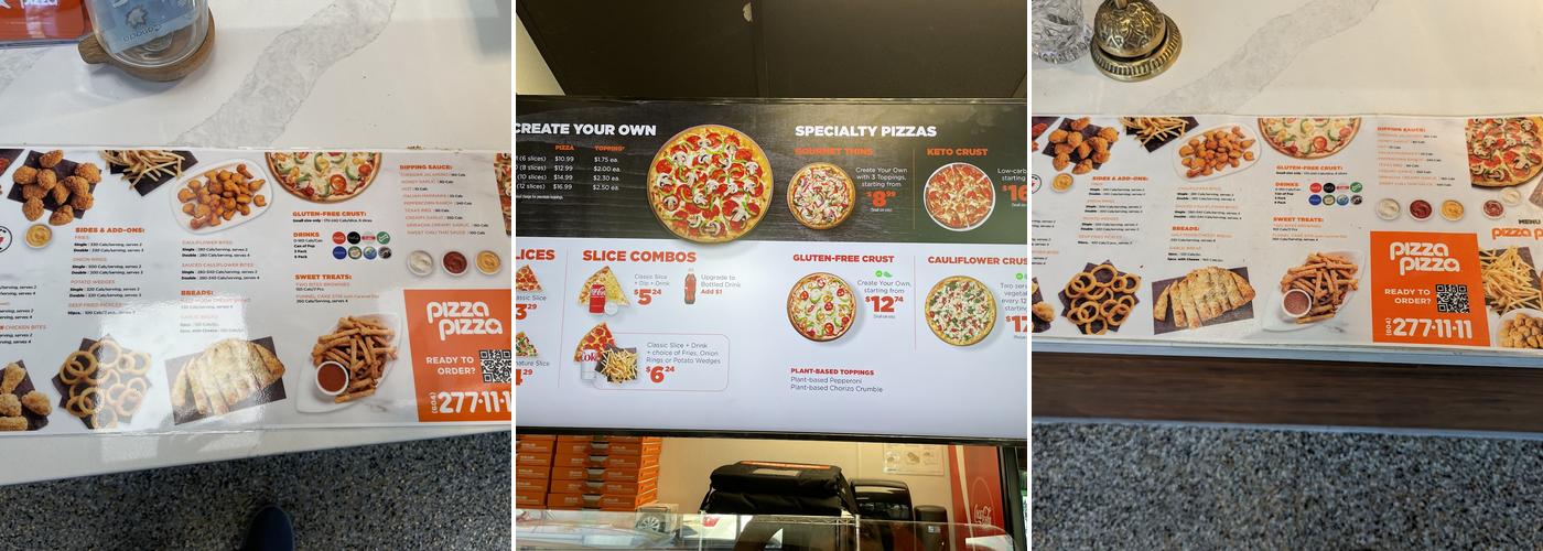 Pizza Pizza Menu