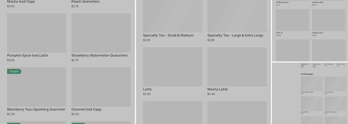 Tim Hortons Menu