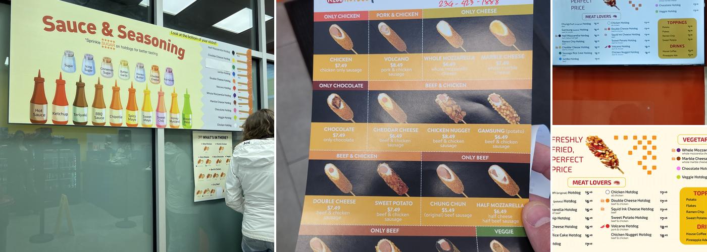 Chungchun Rice Hotdog Prince George Menu