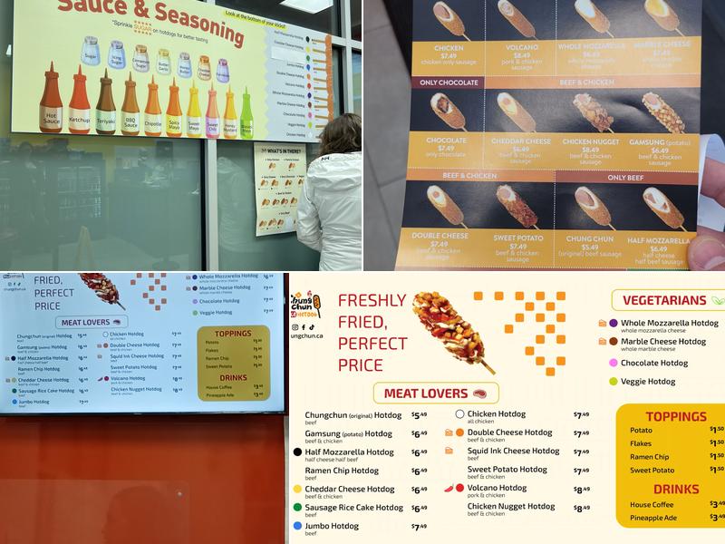 Chungchun Rice Hotdog Prince George Menu