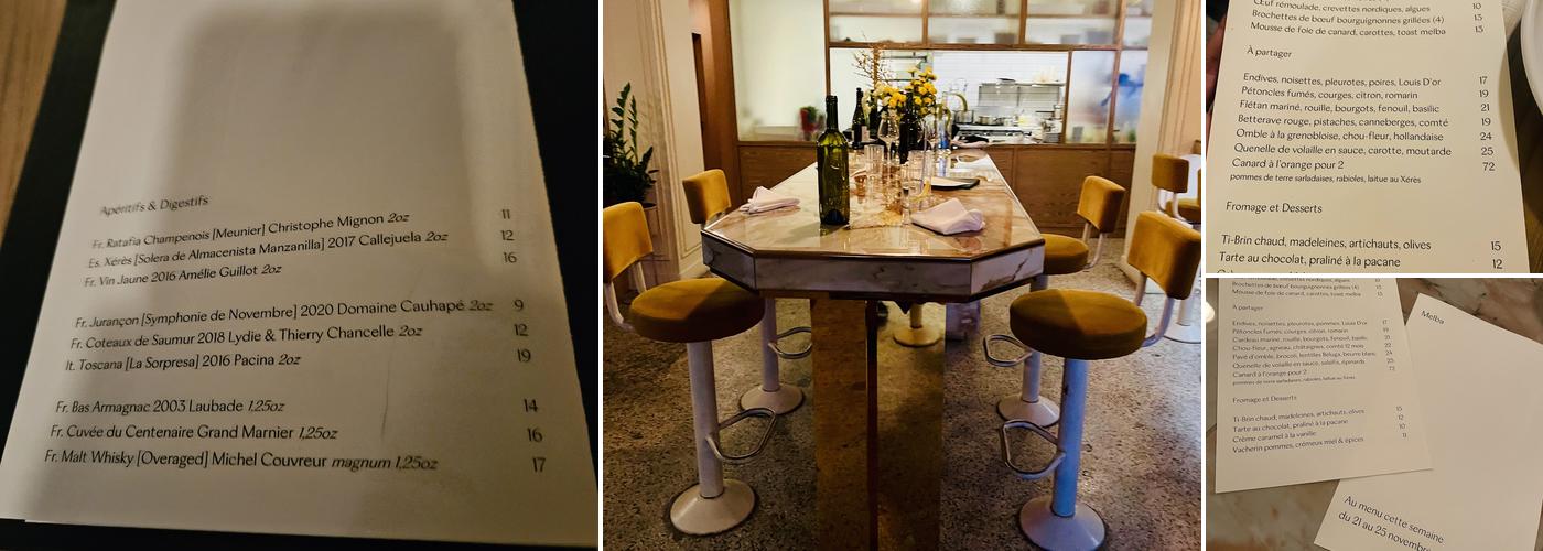 Restaurant Melba Menu