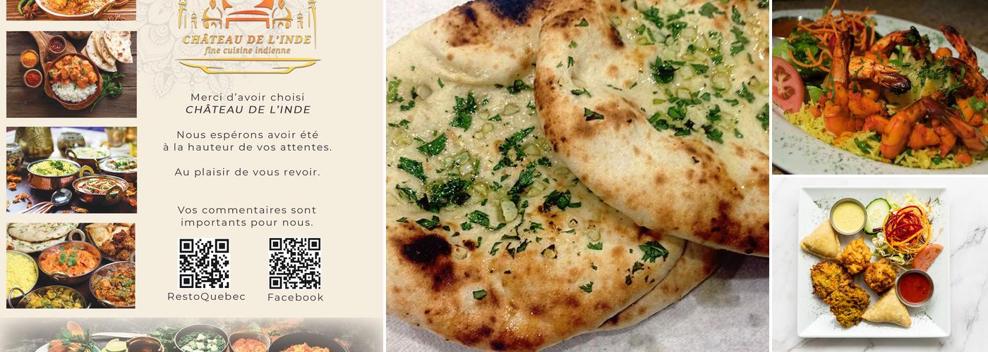 Le Château de l'Inde Menu