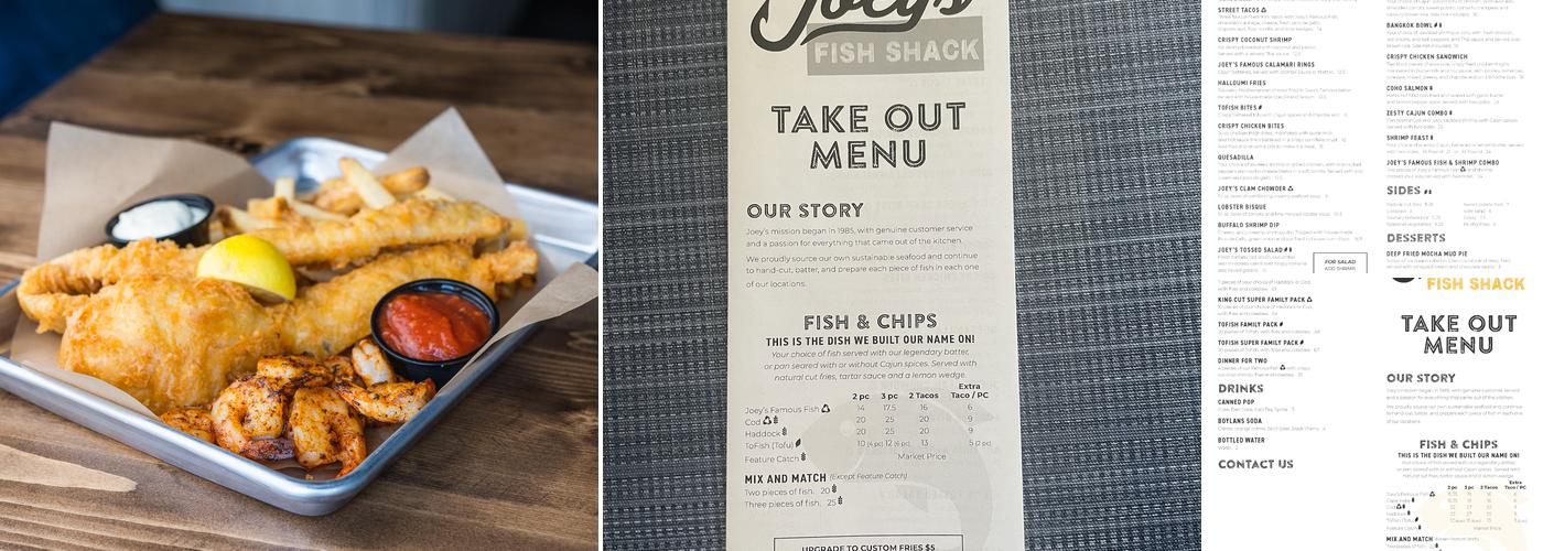 Joey's Fish Shack - Regina Quance Menu
