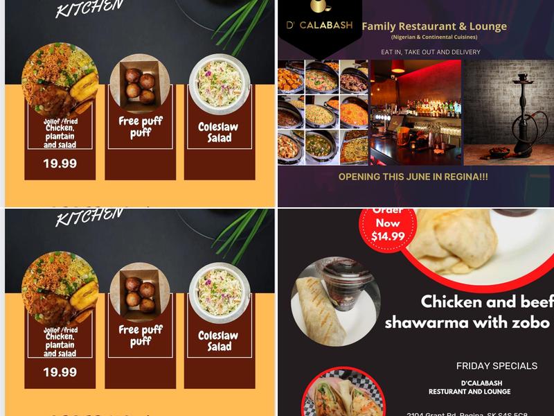 D' Calabash Restaurant Menu