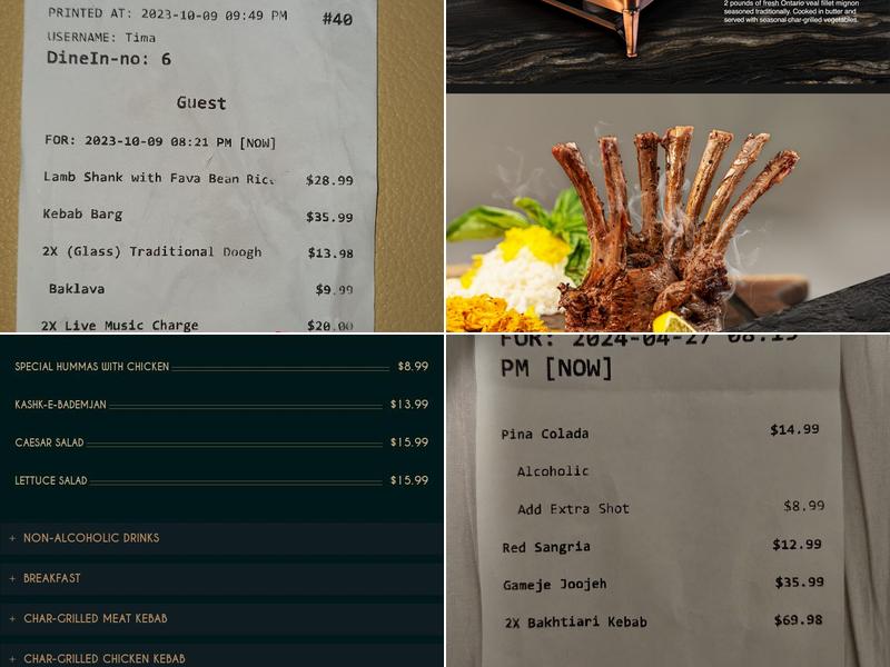 Chef Reza Richmond Hill Menu