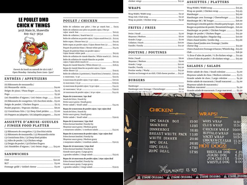 Chick N Things Menu