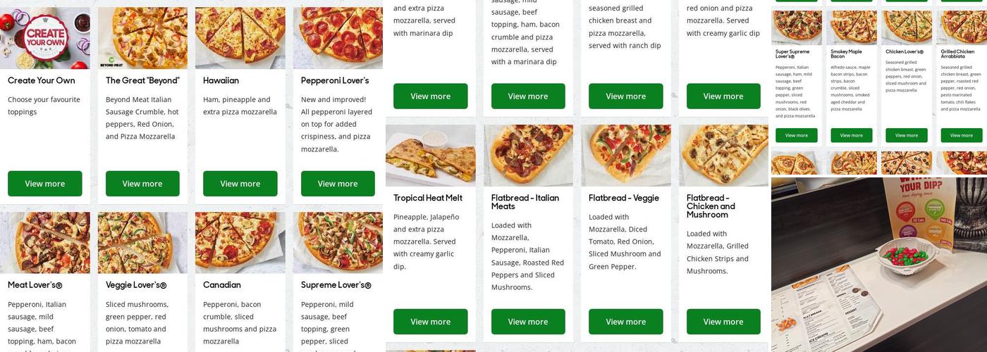 Pizza Hut Shelburne Menu