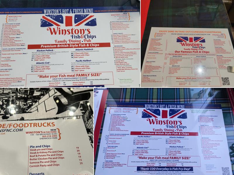 Winston's Fish & Chips Menu