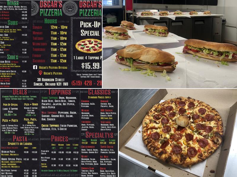 Oscar’s Pizzeria Menu