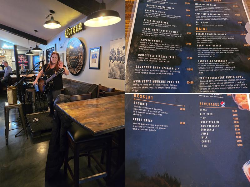 Mcniven's Pub & Eatery Menu