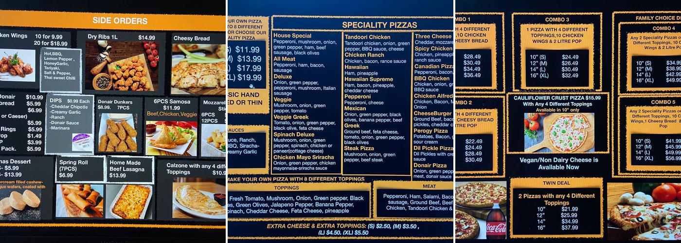 The Pizza Boxx (Stettler) Menu