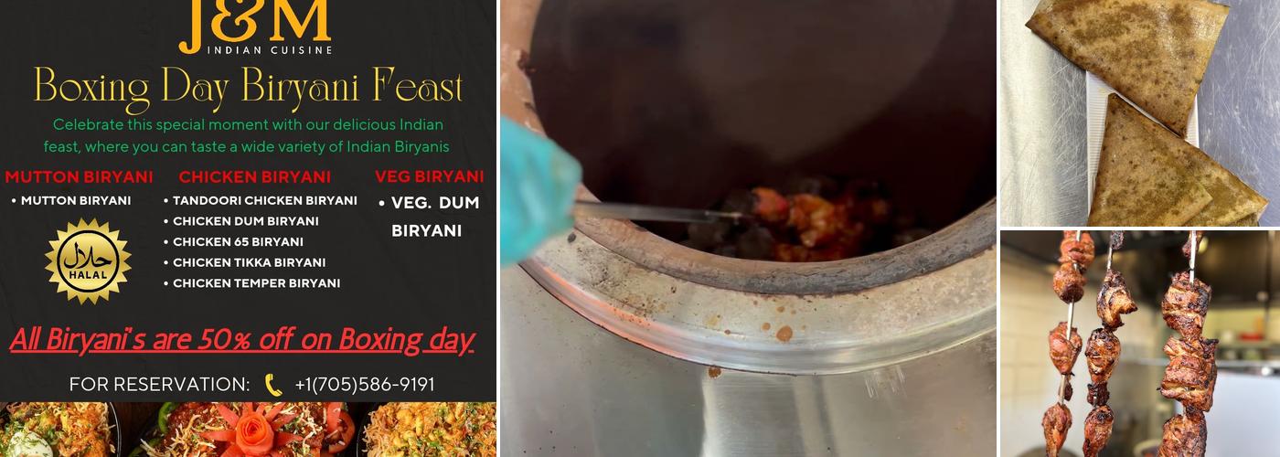 J&M Indian Cuisine Menu