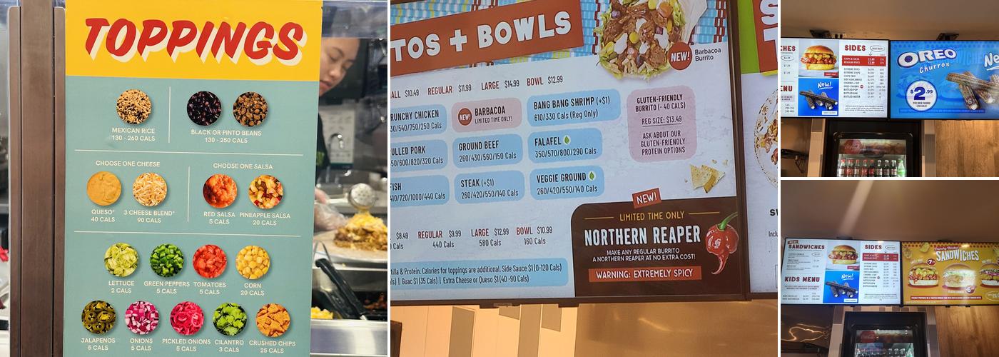 barBURRITO Menu