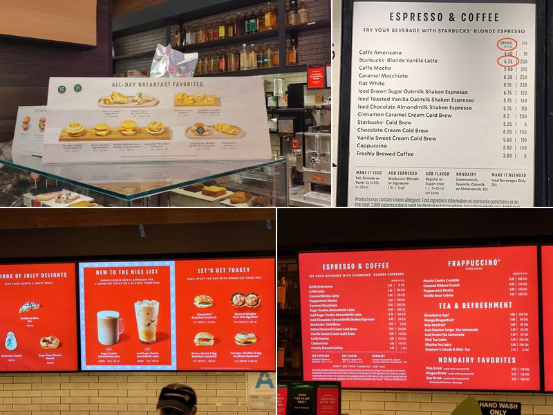 Starbucks Menu