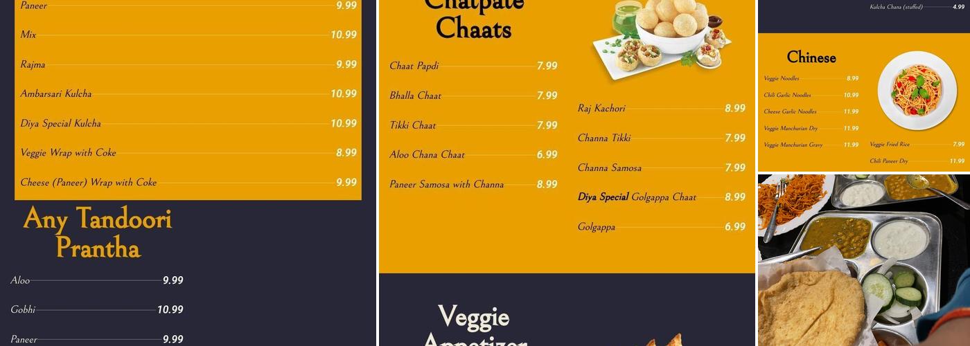 Diya Restaurant & Sweets Menu