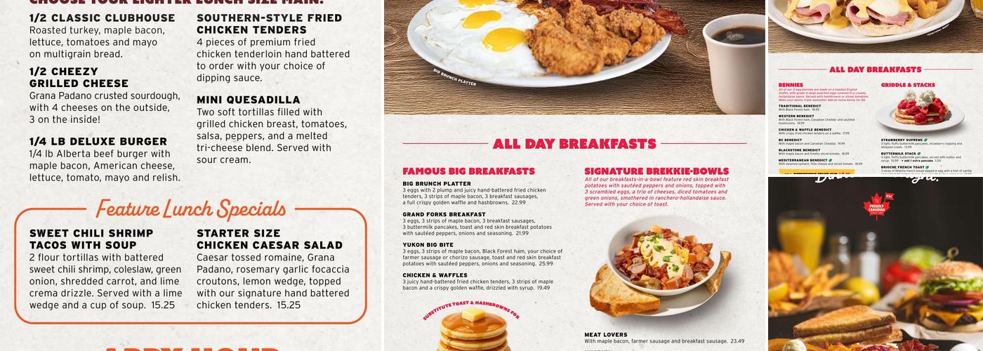 Ricky's All Day Grill - Swift Current Menu