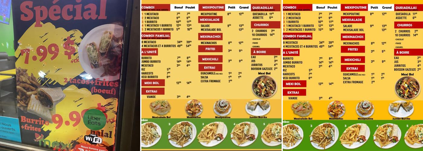 MexiGoExpress Menu