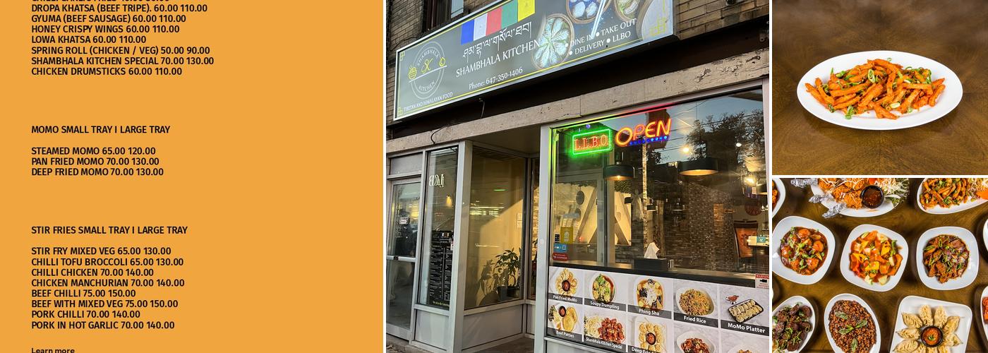 Shambhala Kitchen (Tibetan & Himalayan Cuisine) Menu