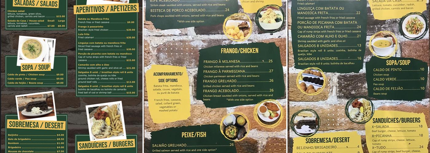 Sabor Carioca Menu