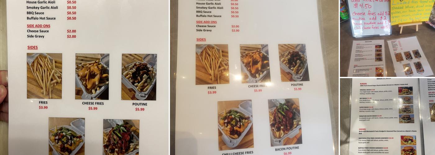 Smash Pit Etobicoke Menu
