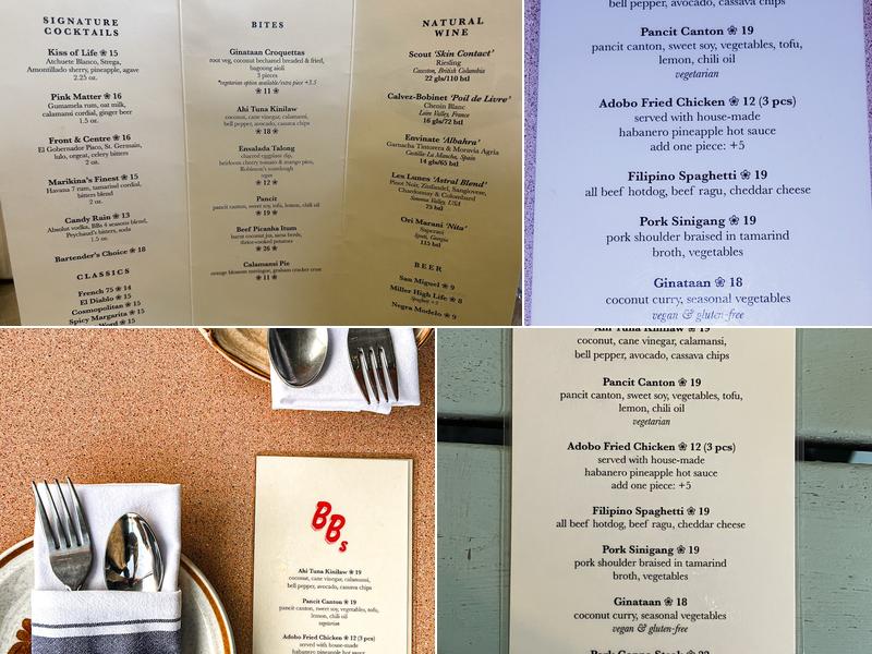 BB's Menu