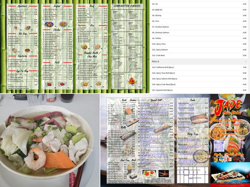 Jade Asian kitchen Menu