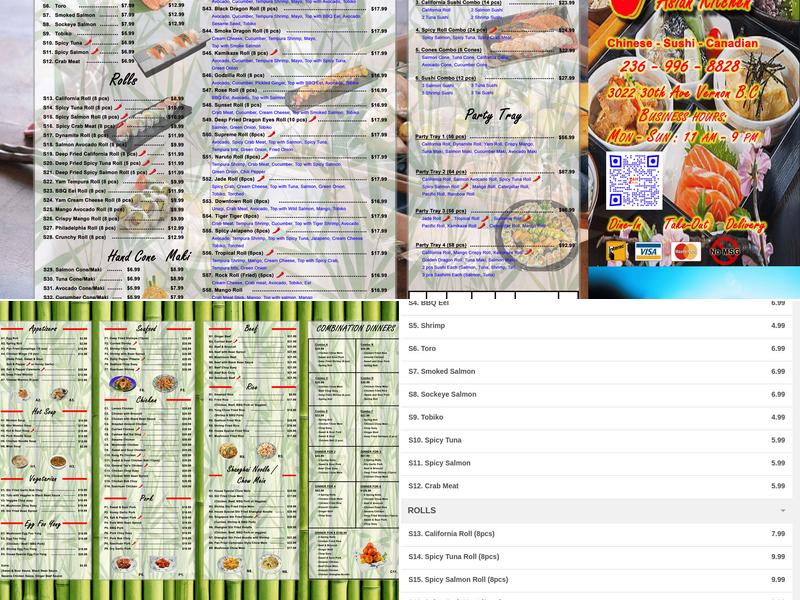 Jade Asian kitchen Menu