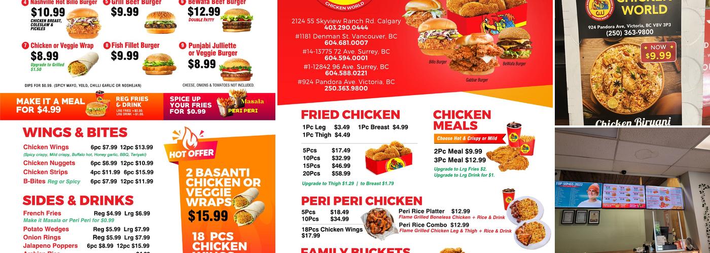 Chicken World Menu