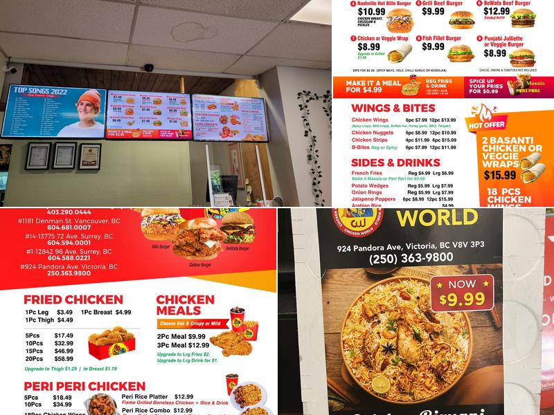 Chicken World Menu