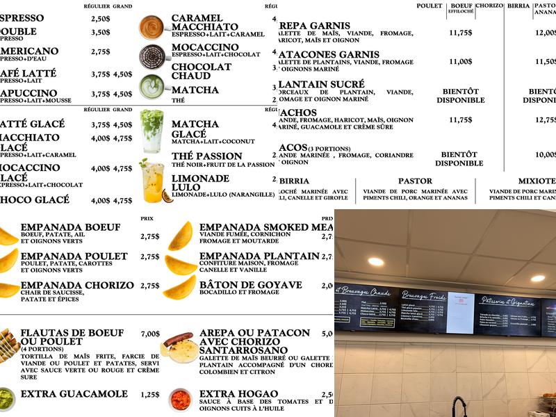 Café Manizales Menu