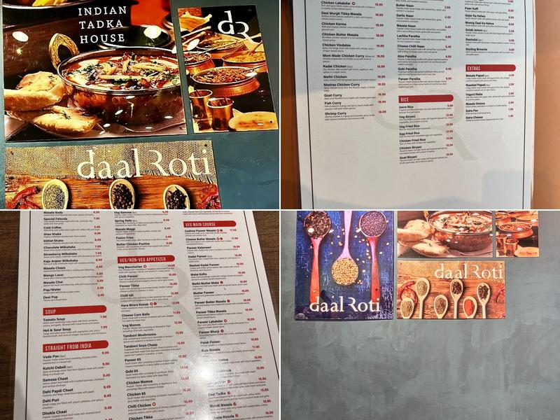 Daal Roti Waterloo Menu