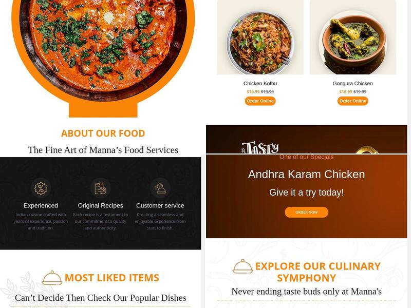 Manna's Food Express Menu