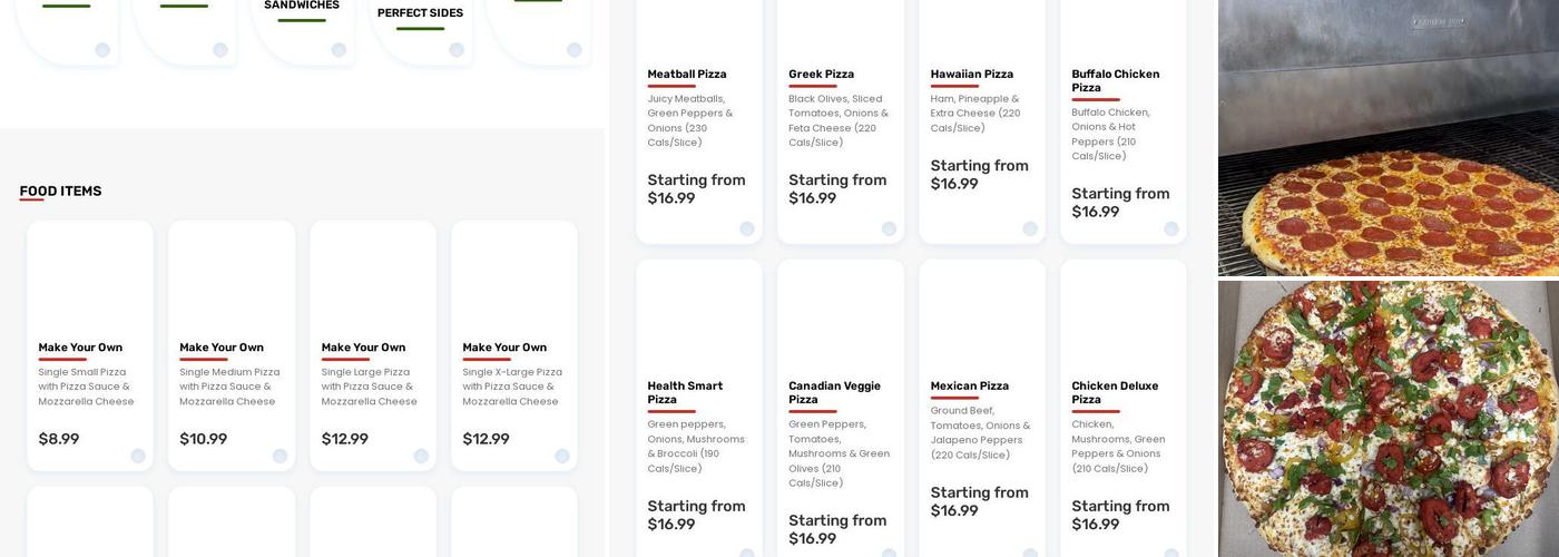 Pizza Depot Whitby Menu