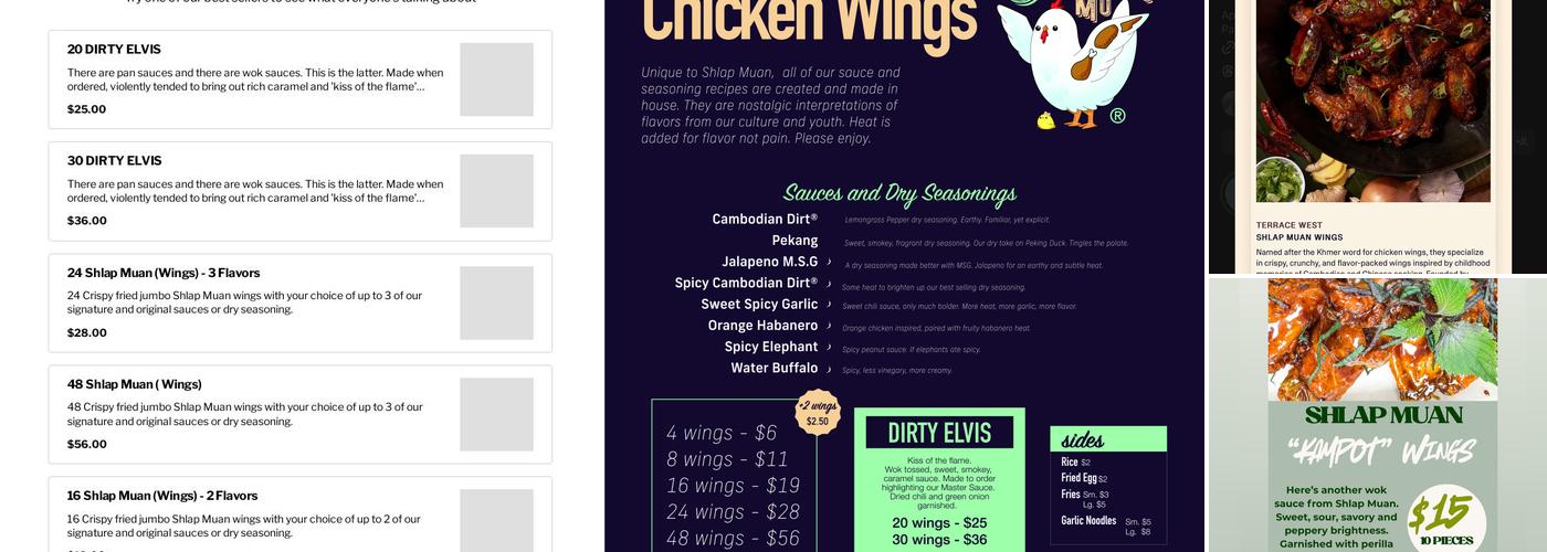 Shlap Muan Menu