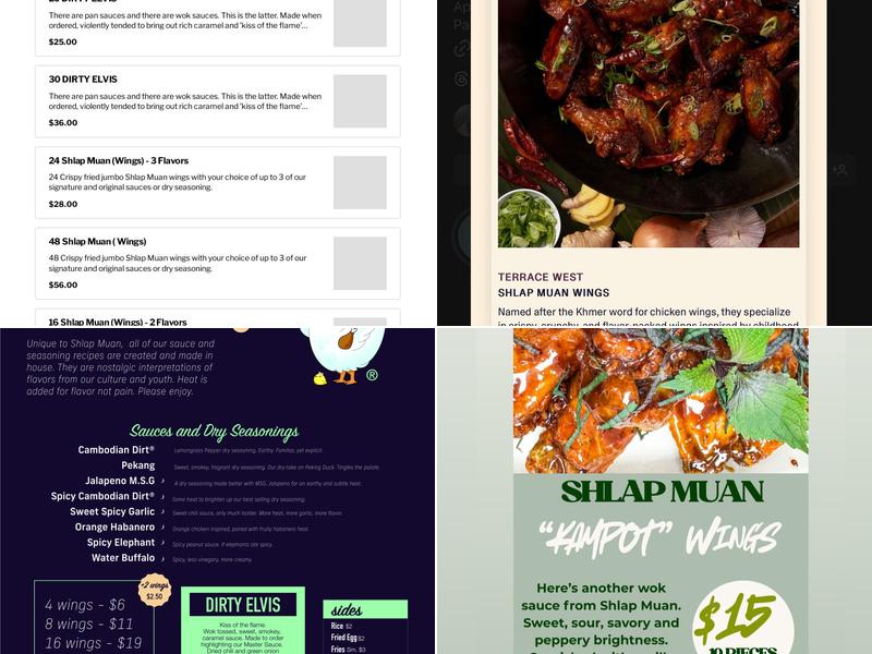 Shlap Muan Menu