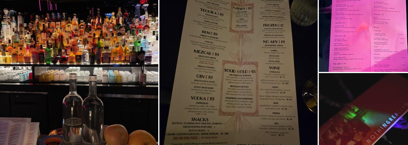 NOTHING REALLY MATTERS Menu